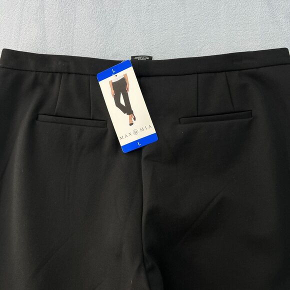 Max & Mia Dress Pants Relaxed Straight Leg‎ Trousers Career Women's Size Large - Picture 3 of 13
